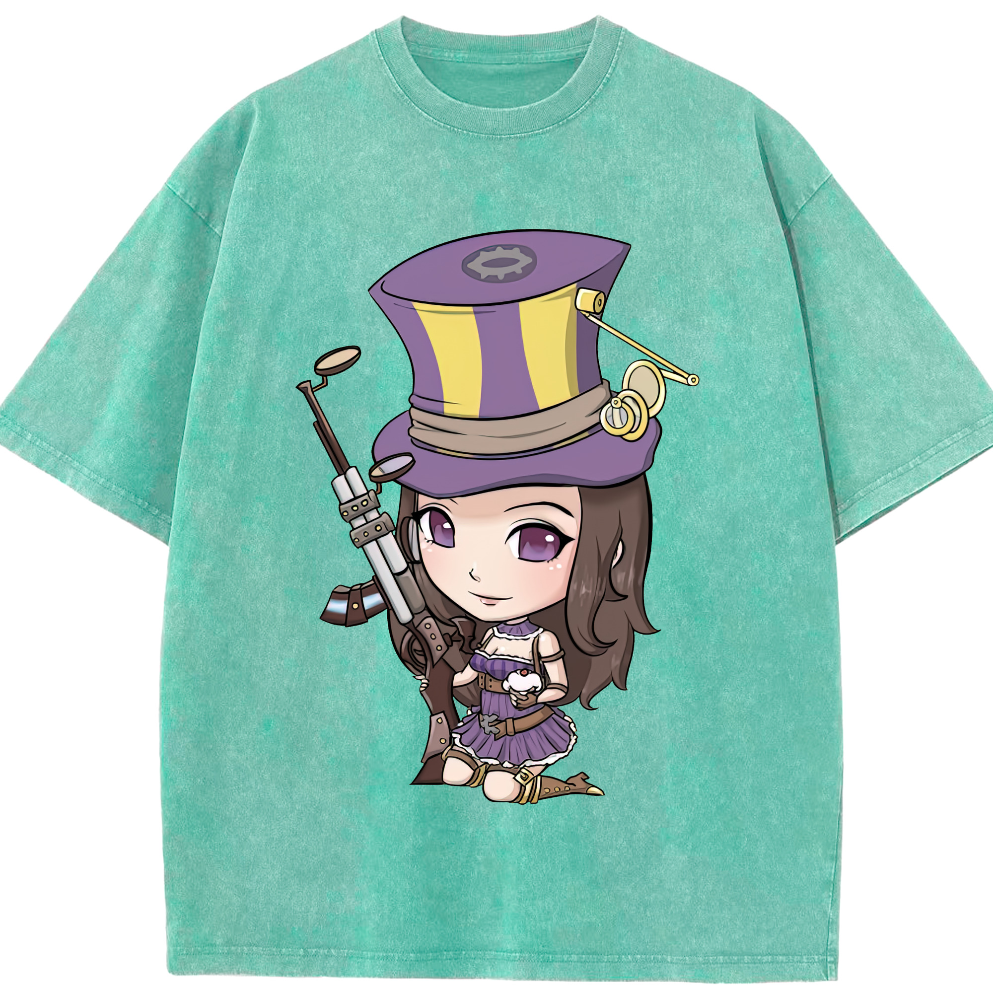リーグ・オブ・レジェンド League of Legends LOL 綿100% ヴィンテージ風 半袖Tシャツ（フロントプリント）